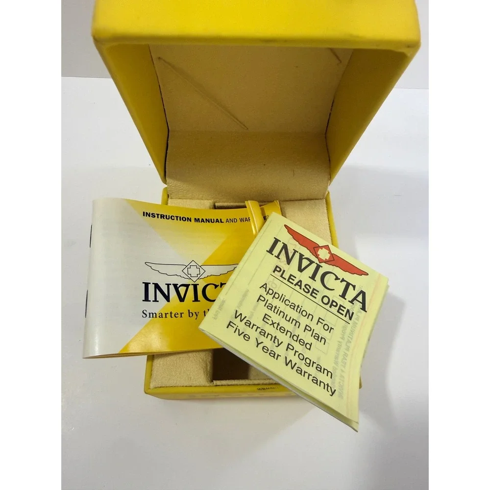 Invicta Watch Mens OS Red Good Specialty 6860 Stainless Steel Date Window